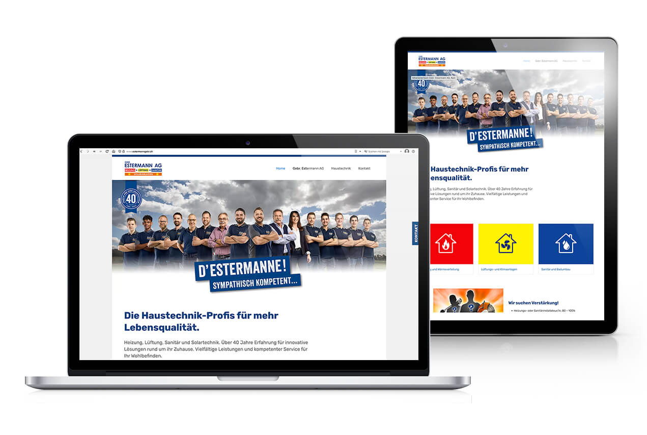 Website und Webdesign von Webagentur Luzern für Handwerk- und Produktionsfirmen