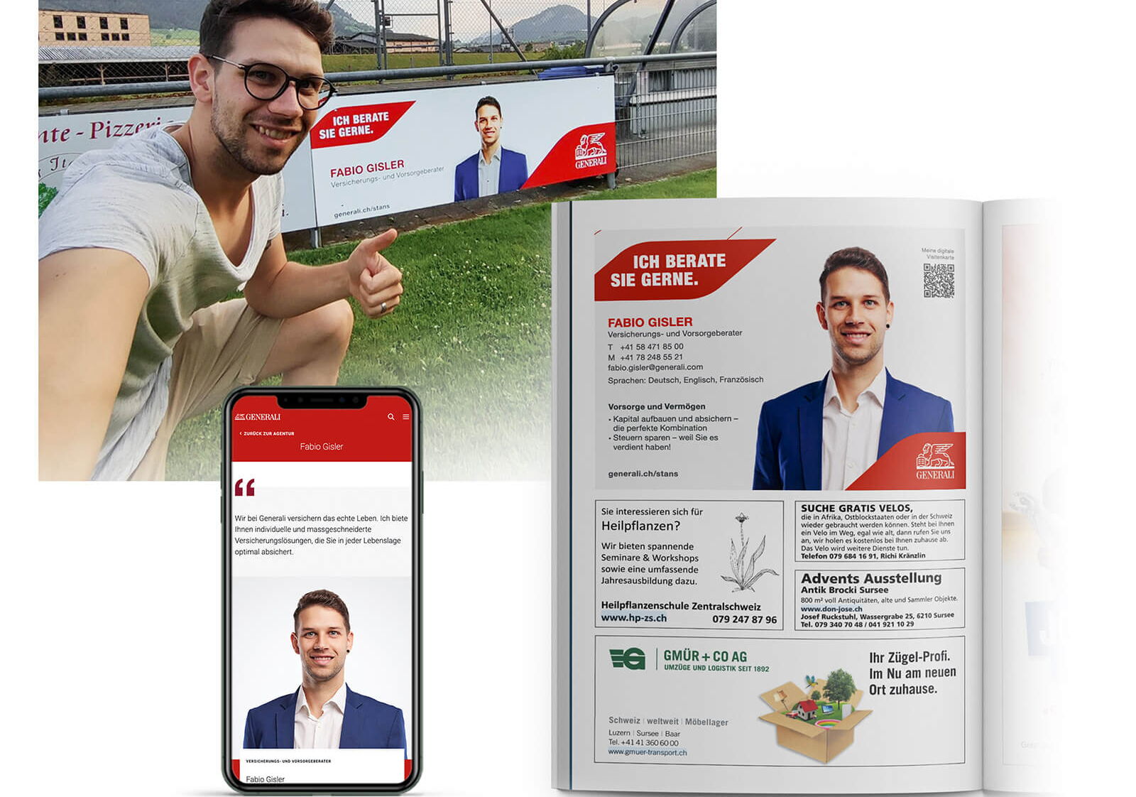 Mitarbeiterfoto Businessfotografie Luzern mit mehrfachem Einsatz