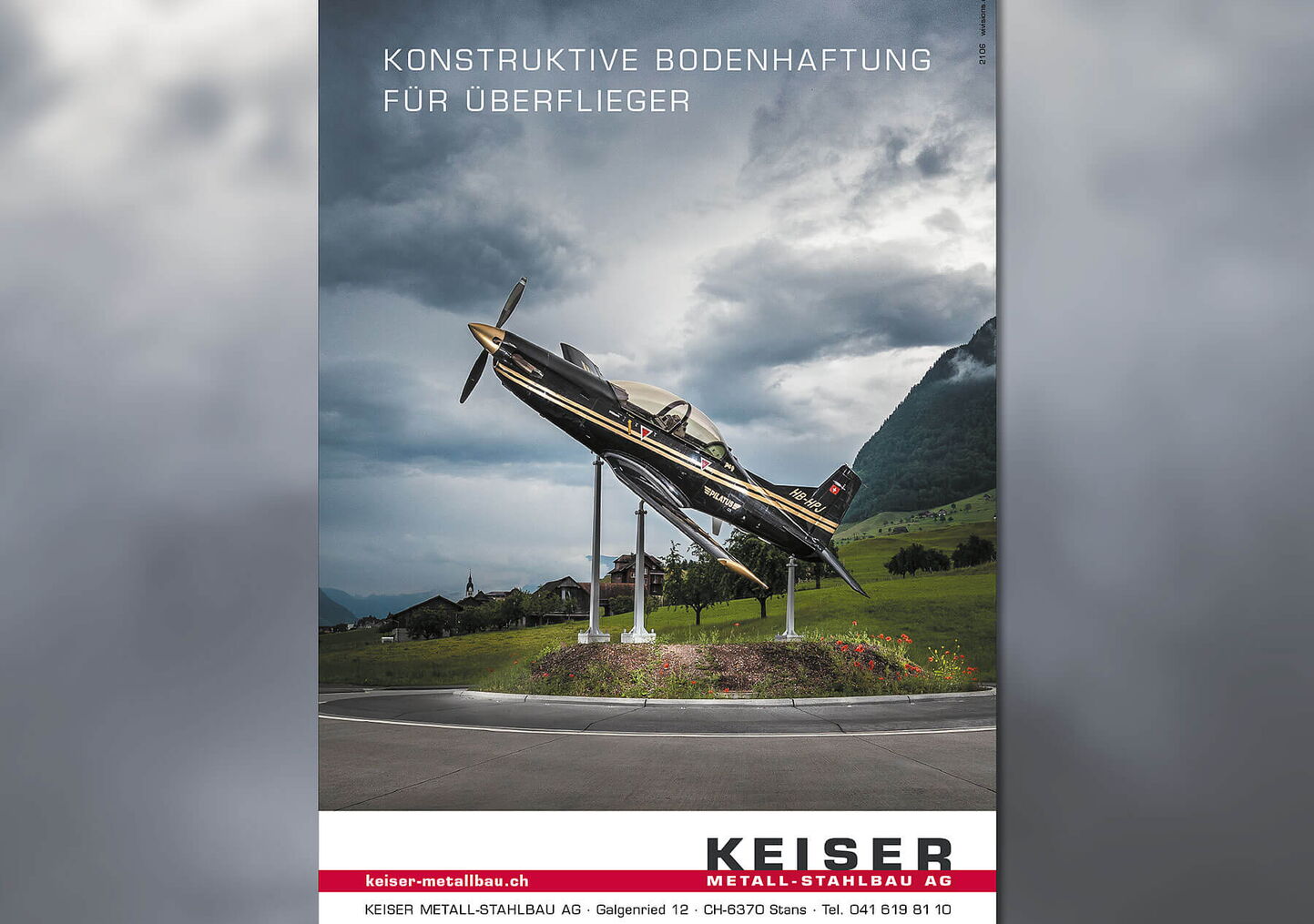 Grafiker Luzern gestaltet Inserate für Industrie- und Metallbauunternehmen