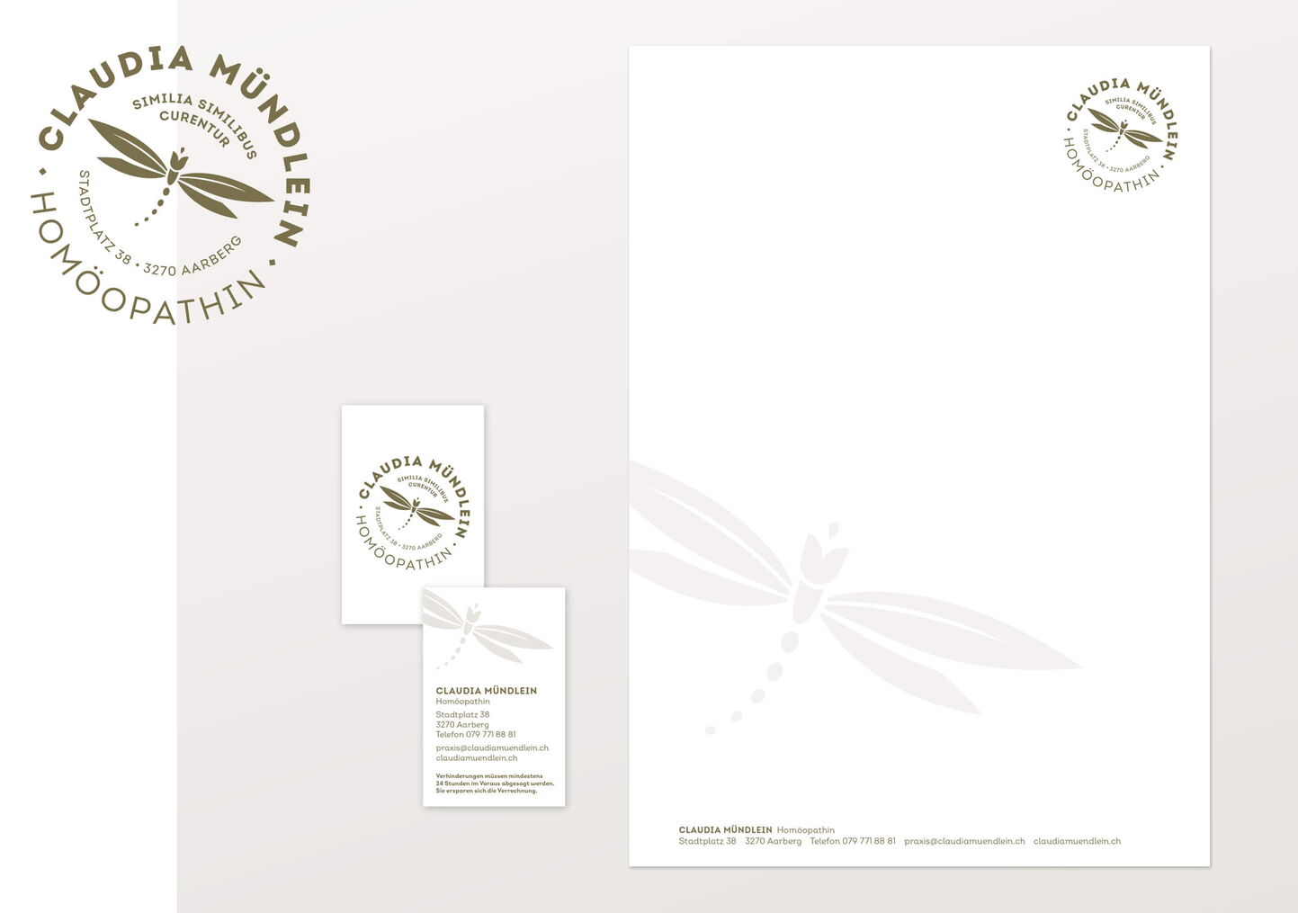Grafiker Luzern: Gestaltung Logo und Visitenkarten für Arztpraxis und Gesundheitspraxis