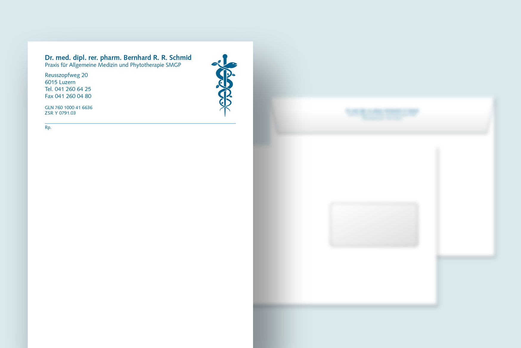 Corporate Design: Illustration eines Rezeptscheins und Couverts