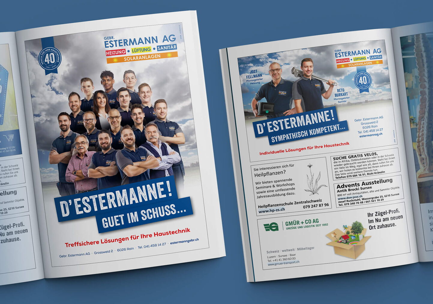 Grafiker Luzern für Inserat und Anzeigen die grafisch auffallen