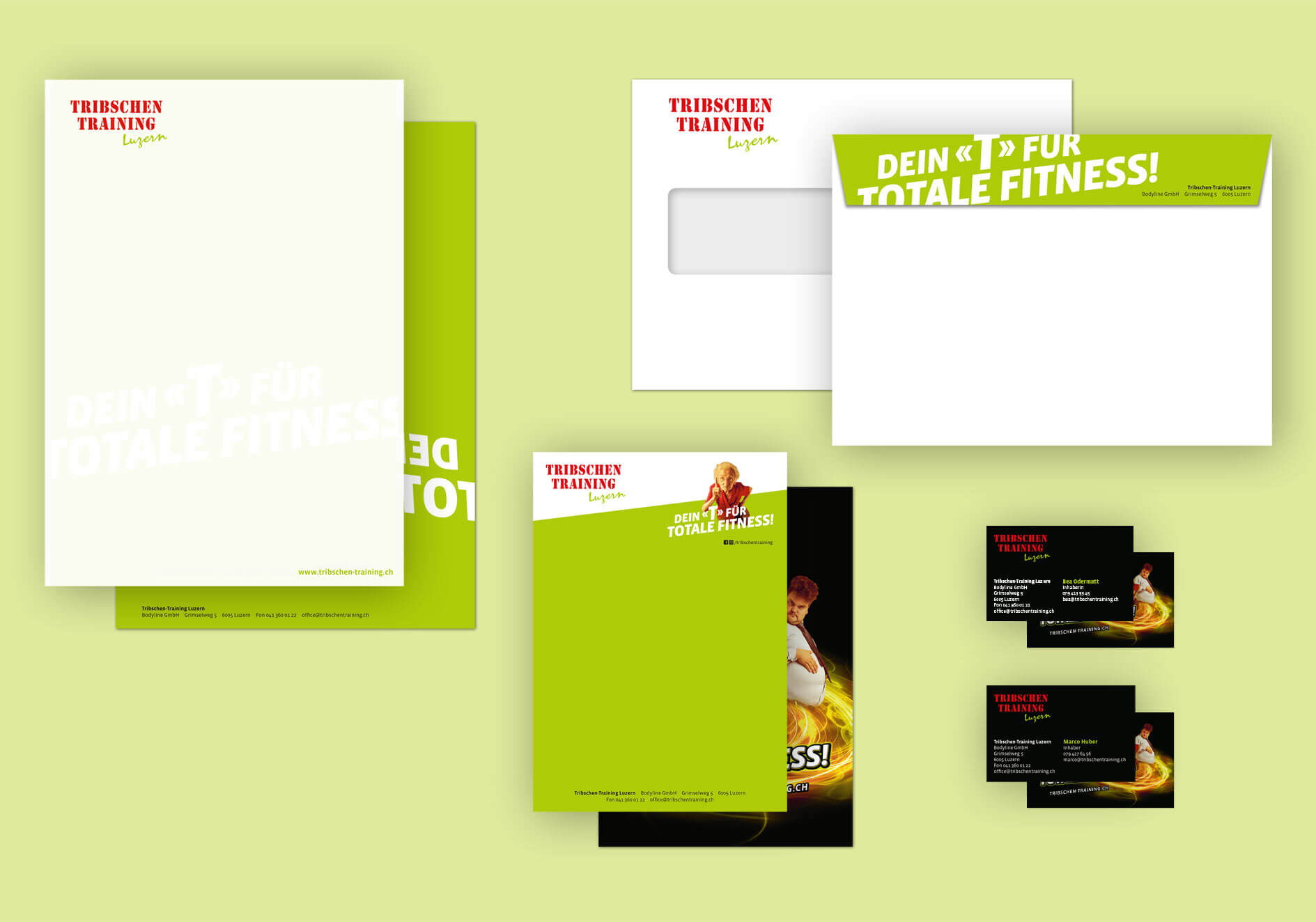 Briefschaftengestaltung Illustration von Geschäftsdrucksachen für Fitnesscenter