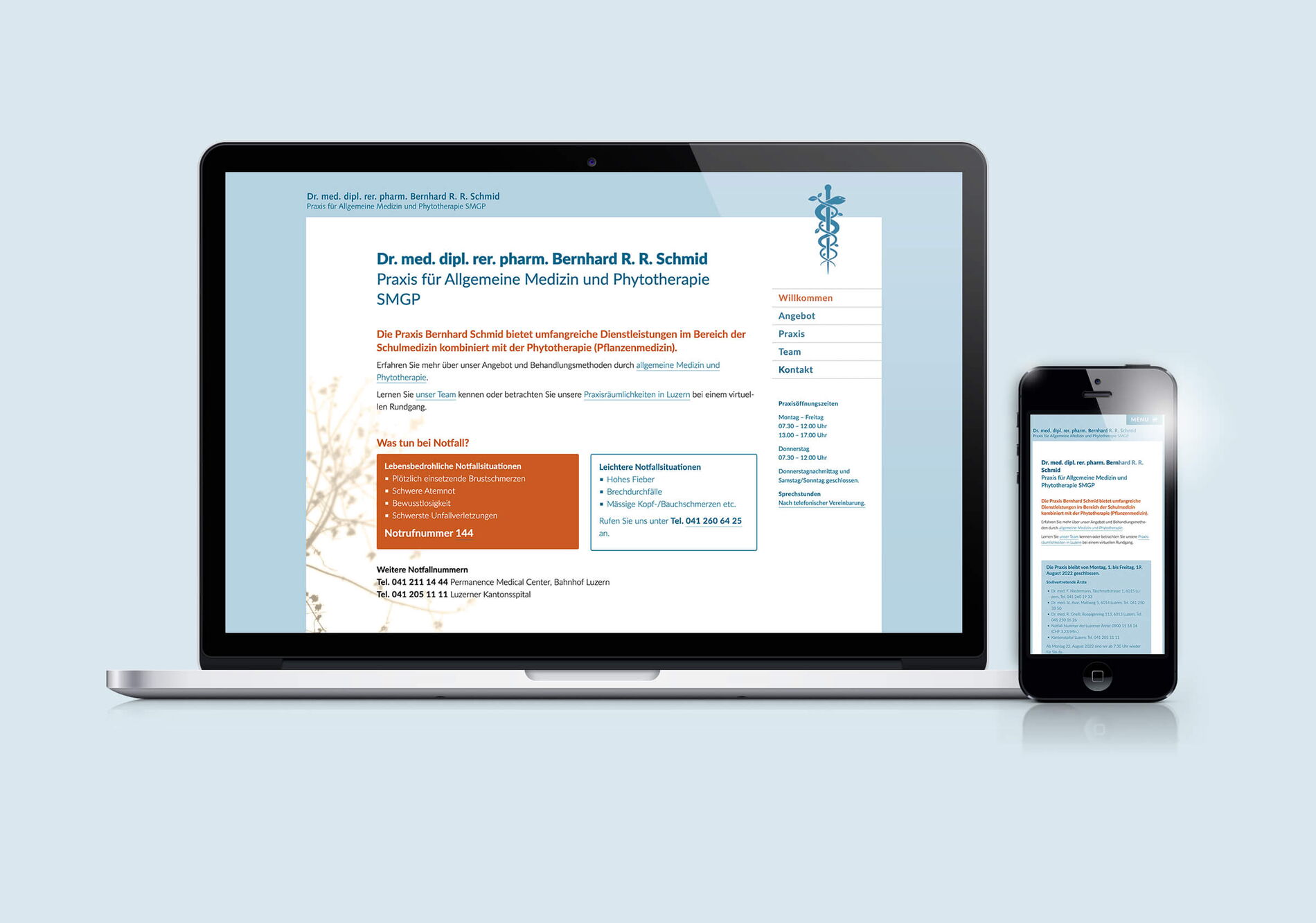 Grafiker Luzern: Webdesign für Arztpraxis in Luzern