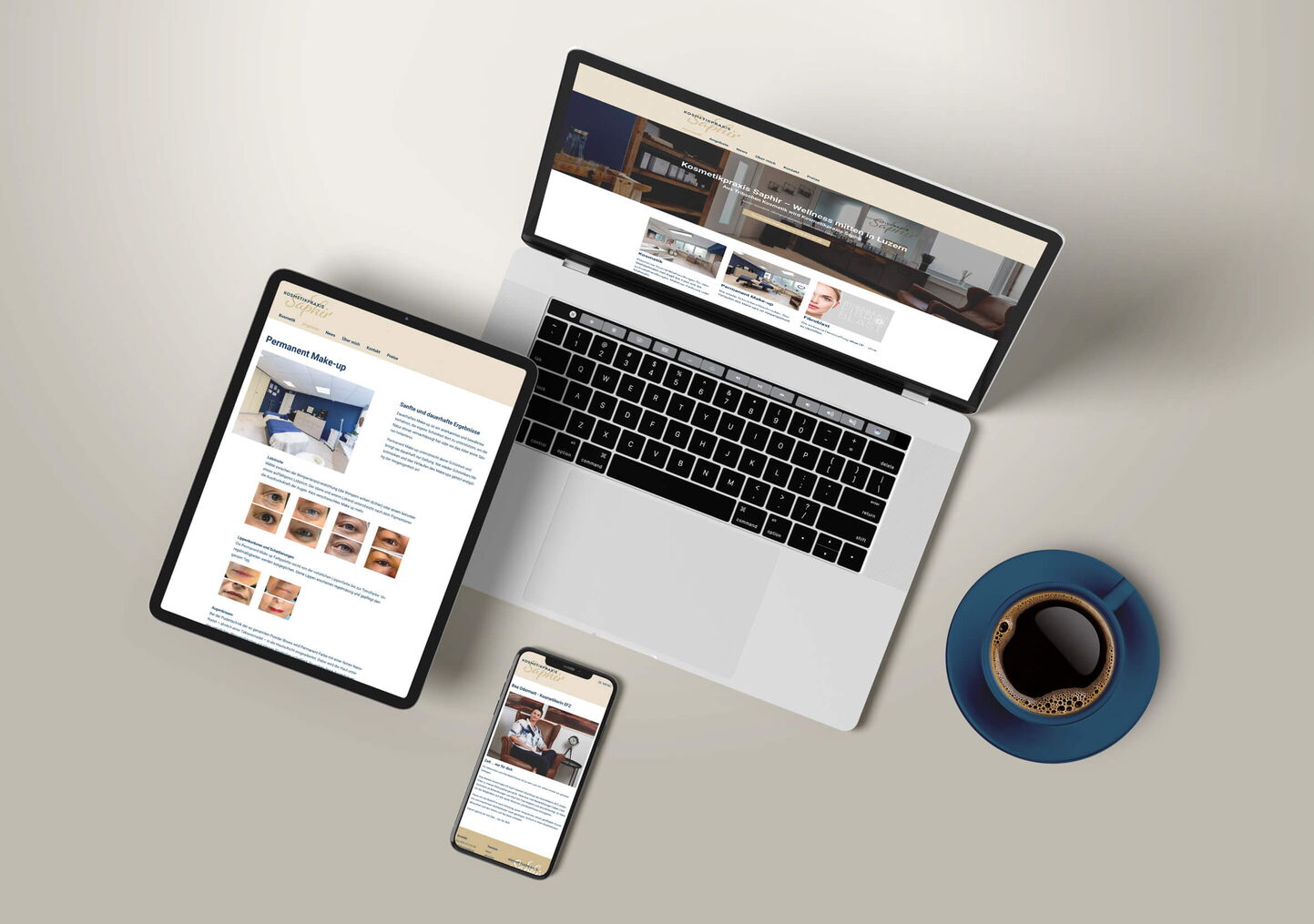 Webdesign Agentur Luzern - Responsives Webdesign für Kosmetikpraxis