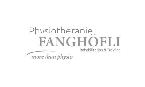 typologo physio fanghöfli mit grafischem schweif
